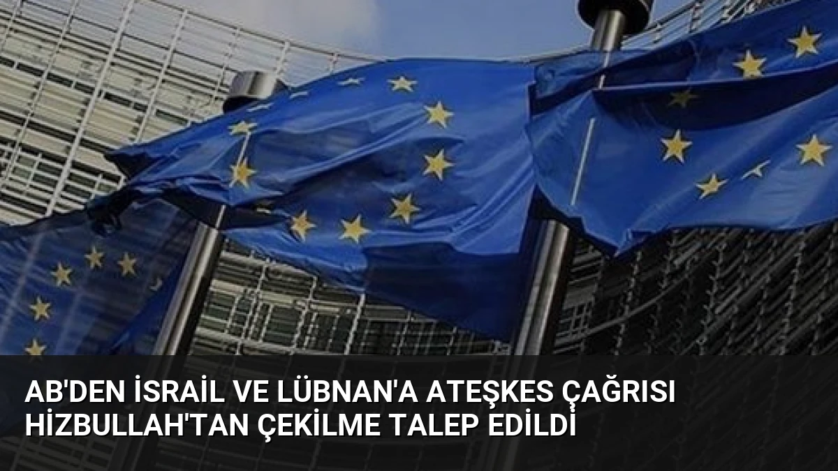 AB’den İsrail ve Lübnan’a Ateşkes Çağrısı Hizbullah’tan Çekilme Talep Edildi