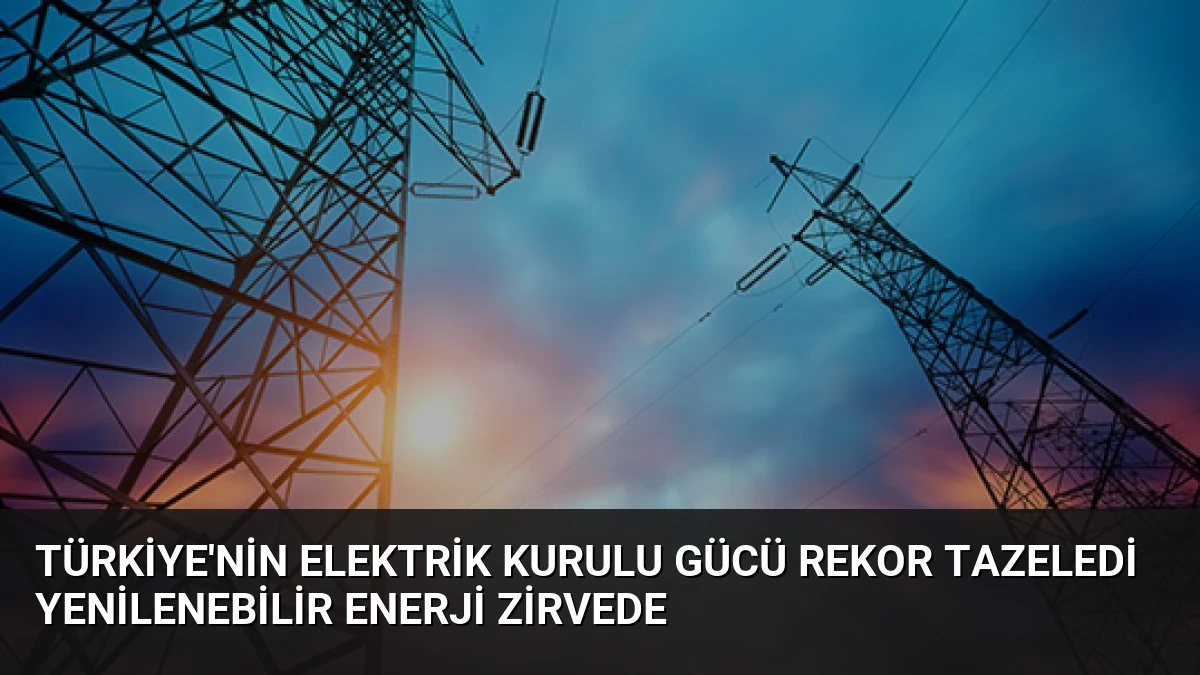 Türkiye’nin Elektrik Kurulu Gücü Rekor Tazeledi Yenilenebilir Enerji Zirvede