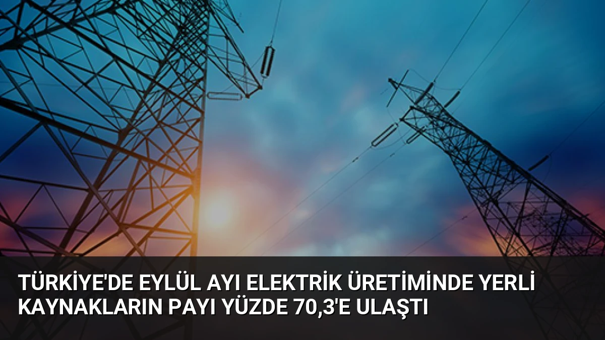 Türkiye’de Eylül Ayı Elektrik Üretiminde Yerli Kaynakların Payı Yüzde 70,3’e Ulaştı